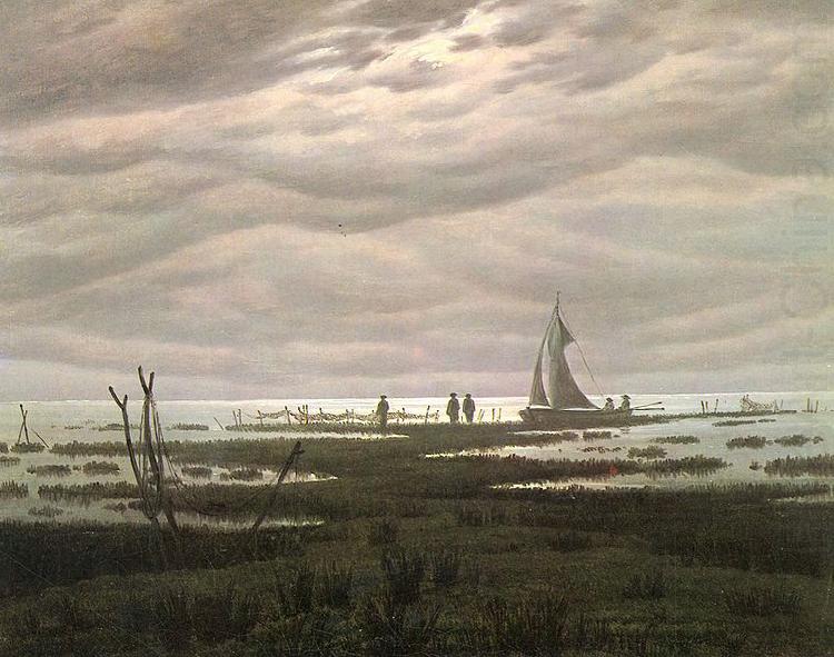 Caspar David Friedrich Flat country shank at Bay of Greifswald china oil painting image